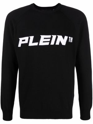 Philipp Plein logo-print crew neck jumper - Black
