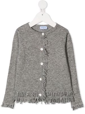 Siola fringed-edge cardigan - Grey