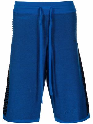 Versace La Greca knitted shorts - Blue