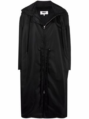 MM6 Maison Margiela drawstring-waist hooded coat - Black