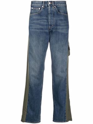 Alexander McQueen panelled straight-leg jeans - Blue