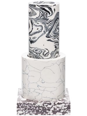 Tom Dixon Swirl marble vase - White