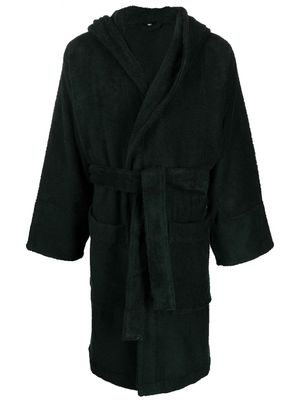 TEKLA logo-patch bath robe - Green