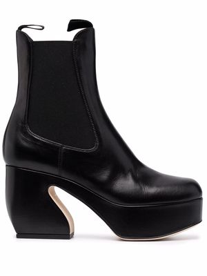 Si Rossi high-heel leather boots - Black