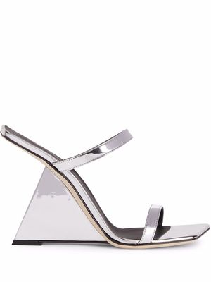 Giuseppe Zanotti Lilii Borea double-strap sandals - Silver
