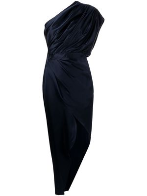 Michelle Mason asymmetric open back dress - Blue
