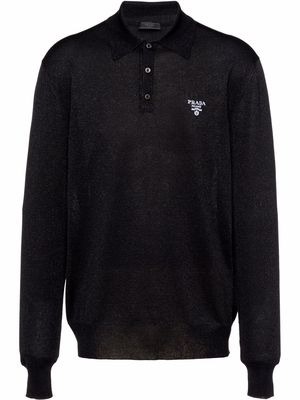 Prada knitted polo shirt - Black
