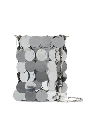 Paco Rabanne oversized sequin shoulder bag - Silver