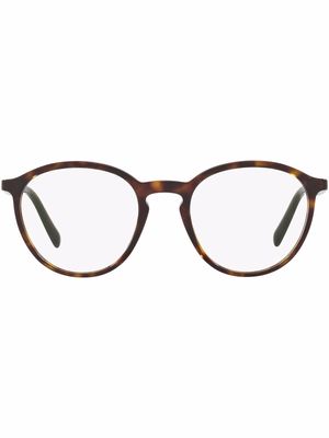Prada Eyewear Conceptual tortoiseshell round glasses - Brown