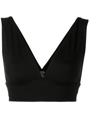 BONDI BORN Vicki V-neck bikini top - Black