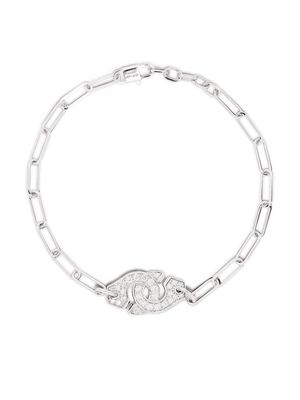 dihn van 18kt white gold Menottes R10 diamond bracelet - Silver