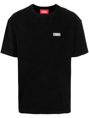 032c logo patch cotton T-shirt - Black