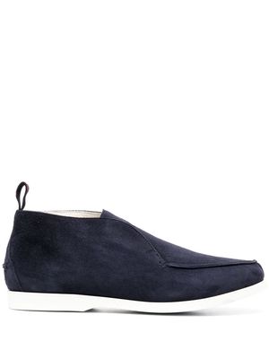 Kiton suede slip-on boots - Blue