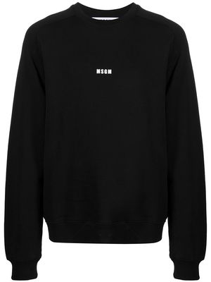 MSGM micro logo cotton sweatshirt - Black