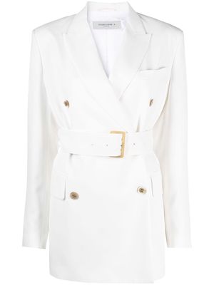 Golden Goose double-breasted belted blazer - White