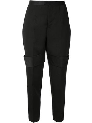 UNDERCOVER leg-strap tapered trousers - Black