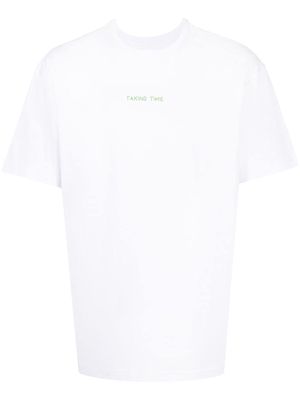 Off Duty Taking Time cotton T-shirt - White