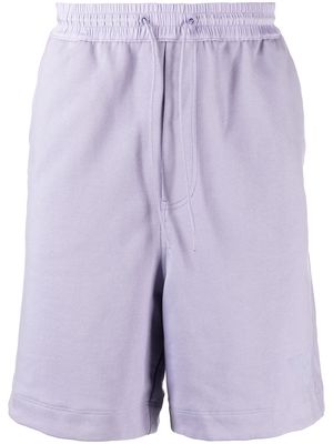 Y-3 tonal-logo track shorts - Purple