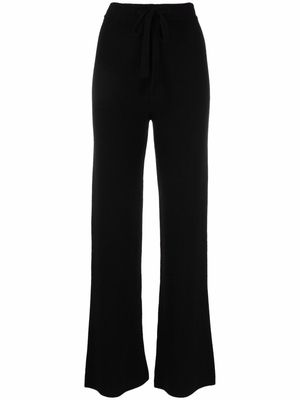 Federica Tosi recycled cashmere-blend drawstring-waist trousers - Black