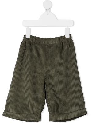 La Stupenderia corduroy slip-on shorts - Green
