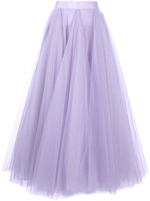 Huishan Zhang tulle midi skirt - Purple