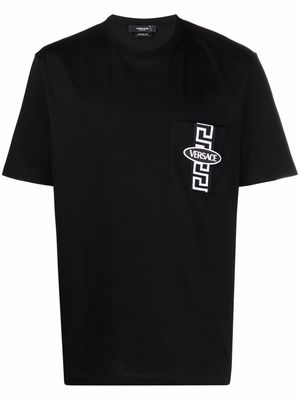 Versace chest logo-print T-shirt - Black