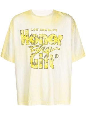 HONOR THE GIFT B-Summer Retro logo-print T-shirt - Yellow