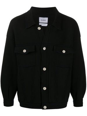 Barrie oversized knitted denim jacket - Black