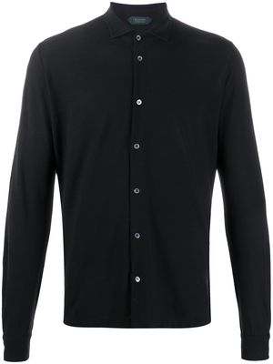 Zanone regular-fit cotton shirt - Black