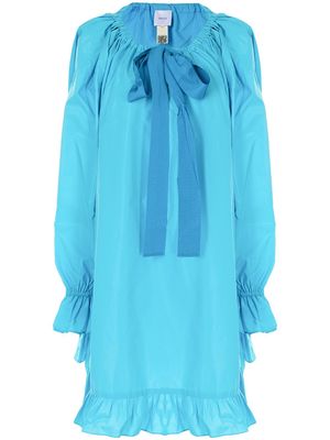 Patou bow-detailed midi dress - Blue