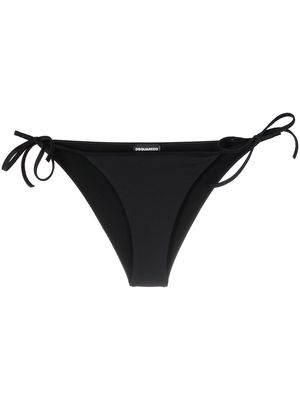 Dsquared2 logo-print triangle bikini bottoms - Black