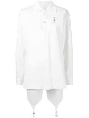 Dion Lee logo-print snap fastening shirt - IVORY