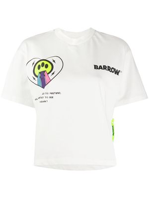BARROW smiley print T-shirt - White