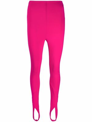 The Attico Jamie cut-out stirrup leggings - Pink