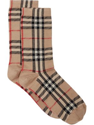 Burberry Vintage check intarsia-knit socks - Brown