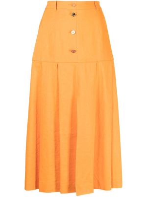 Rejina Pyo button-detail midi skirt - Orange