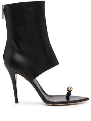 Natasha Zinko open-toe high-heeled boots - Black
