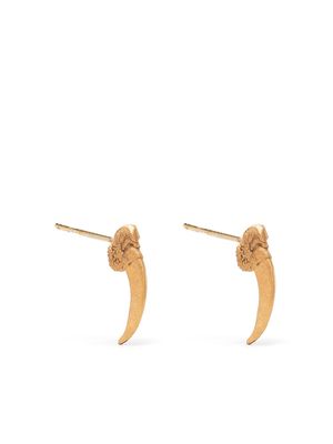 Claire English Scrimshaw stud earrings - Gold