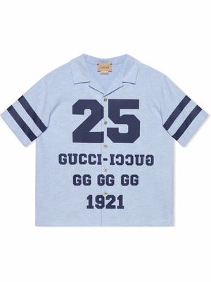Gucci Kids Blind For Love logo shirt - Blue