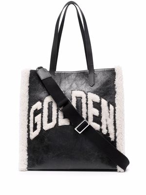 Golden Goose California faux-shearling tote bag - Black