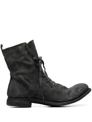 A Diciannoveventitre distressed lace-up boots - Black