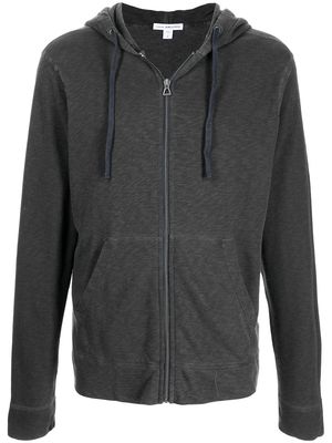 James Perse zipped-up fleece hoodie - Grey