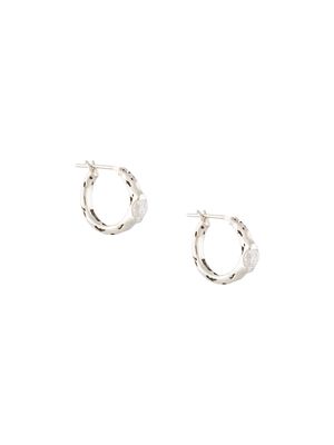 E.M. crystal hoop earrings - Silver