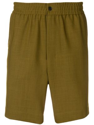 AMI Paris elasticized waist bermuda shorts - Green