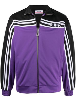 Gcds New Stripe logo track jacket - Purple