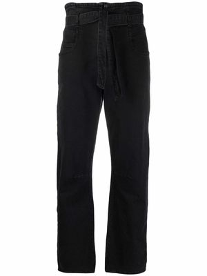 PINKO high-rise belted-waist jeans - Black
