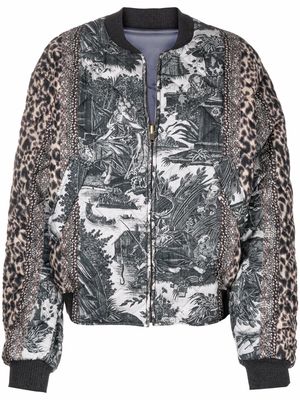 Pierre-Louis Mascia reversible padded bomber jacket - Grey