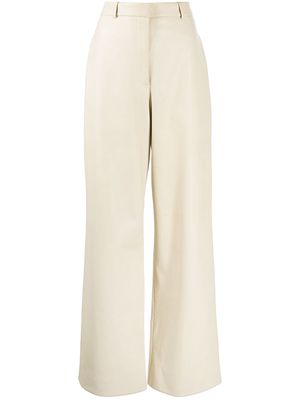 Rosetta Getty wide-leg leather trousers - White