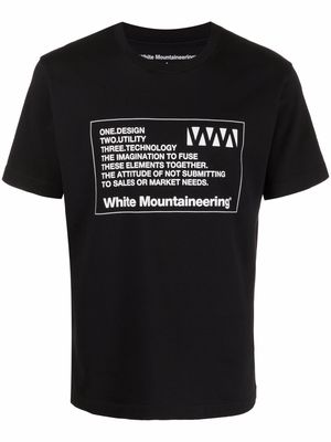 White Mountaineering label-print T-shirt - Black
