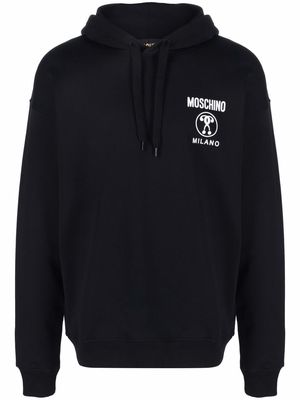 Moschino logo-printed hoodie - Black
